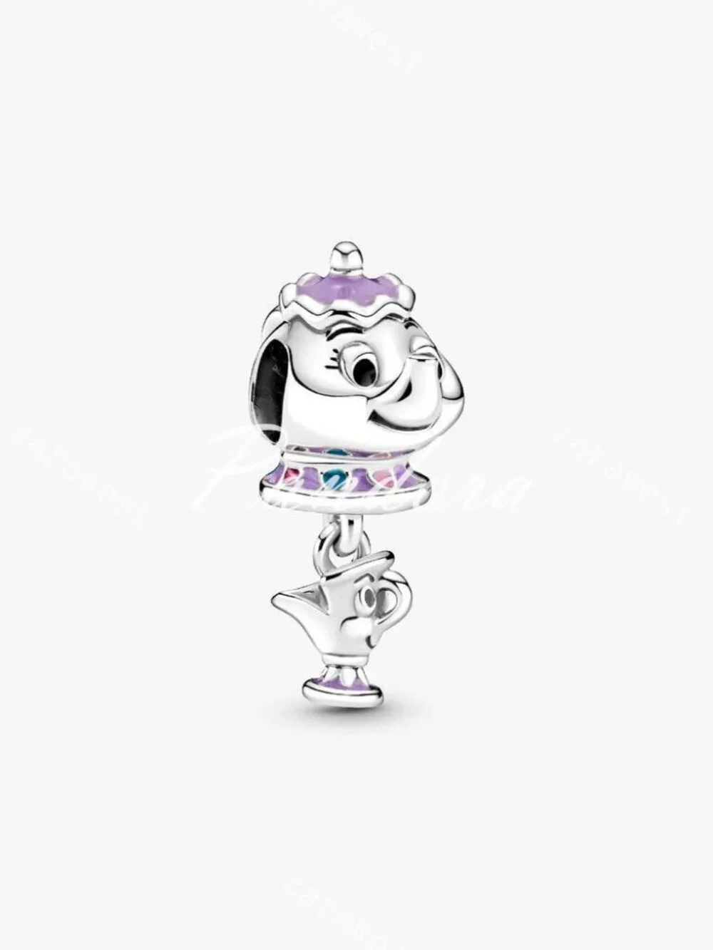 Pandora Disney Beauty and the Beast Mrs. Potts and Chip Dangle Charm